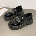 Mokasinai Moteri&scaron;ki Platforminiai Plok&scaron;čiapadžiai Rudens Naujas Metalo Dizainas Suknelė Komfortas Retro Eleganti&scaron;ki Batai Vienadieniai Batai Didelis Dydis D271 40
