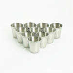 10 vnt. 30 ml ne&scaron;iojamasis nerūdijančio plieno vyno gėrimo stiklinės Barware puodelis 30ml