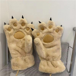 Mielos katės letenėlės pir&scaron;tinės žieminės studentų pamink&scaron;tintos sustorėjusios pir&scaron;tinės Gyvūno letenėlė &scaron;ilta Big Bear Paw pir&scaron;tinės Moteri&scaron;kos pir&scaron;tinės One Size