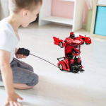 SHOP-STORY - Nuotoliniu būdu valdomas automobilis 2 viename, transformuojamas į robotą - Raudonos spalvos