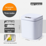 Automatinė dezodoruojanti &scaron;iuk&scaron;liadėžė namams: I&scaron;manusis jutiklis virtuvei, vonios kambariui ir svetainei charging model, three modes, 12L balta