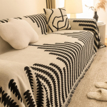 &Scaron;enilinio audinio sofa-lova, skirta užkloti, skandinavi&scaron;ko stiliaus universalūs užklotai su kutais svetainei, keturių sezonų sofos apsauga 180x180