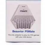 P5 Mate USB adapteris PS5/PS5 Slim žaidimų keitikliui, priedai daugelio žaidėjų žaidimams, mažas vėlavimas, palaiko kelis valdiklius/periferinius įrenginius/ausines/kt. 7.25*1.66*7.19cm balta