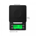 Skaitmeninės kavos svarstyklės su laikmačiu LED ekranu Espresso USB 3kg Maks.svoris 0,1g Didelio tikslumo matmenys oz/ml/g virtuvės svarstyklės 3Kg