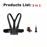 I&scaron;maniojo telefono krūtinės dirželio laikiklis, reguliuojamas mobiliojo telefono &bdquo;GoPro Hero 12 11 10 9 Insta360 X3 DJI Action 3&ldquo; kameros priedams