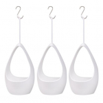 Pakabinamas vazonas, la&scaron;o formos gėlių vazonas su drenažo anga, augalų pakaba, pakabinamas krep&scaron;elis su metaliniu kabliu, skirtas vidaus ir lauko sodo dekoravimui 1pc