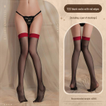 &bdquo;Feimu Contrast Color&ldquo; nėriniuotos kojinės &ndash; Style 7223 One Size