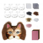 &bdquo;Pasidaryk pats&ldquo; &bdquo;Therian&ldquo; kaukių rinkinys &bdquo;Cat Fox&ldquo; gyvūno veido pagalvėlė su kailiu Helovino vaidmenų žaidimo rekvizitai kaukių karnavalinių vakarėlių reikmenims B