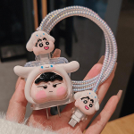 Crayon Shin-Chan Mielas Animacinis Telefono Įkroviklio Apsauginis Dėklas Iphone 20W Greito Įkrovimo Maitinimo Adapterio Dangtelis Apsauga