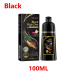 100ml 3 viename plaukų dažymo &scaron;ampūnas, momentinis plaukų tamsinimas, nuo žilų iki juodų, Polygonum Multiflorum, natūralus, sukibimas, padengimas moterims juoda