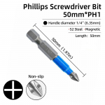 Kryžminės galvutės neslystančios atsuktuvo antgaliai Phillips gręžimo suktuvas Magnetinis 1/4 colio atsuktuvas Rankiniai įrankiai PH1/PH2/PH3/PZ1/PZ2/PZ3