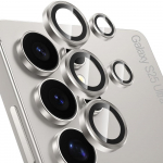 Samsung Galaxy S25 Ultra aliuminio fotoaparato objektyvo apsauga objektyvo apsaugos grūdintas stiklas Galaxy S 25 Plus Ultra su dėklu suderinamas S25 Ultra (5PCS)