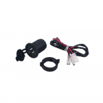 Dvigubas USB automobilinis įkroviklio lizdas 5V 1A & 2.1A mobiliesiems telefonams, GPS įkrovikliams, automobiliams, valtims, jachtoms, kemperiams, montuojamas įleidžiamai (Su viela)