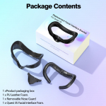 3-in-1 veido kaukės uždangalas Meta Quest 3S, patobulintas PU odos veido sąsajos pakaitinis įdėklas Oculus Quest 3S VR priedams