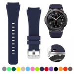 22 mm silikoninė apyrankė, skirta Samsung Galaxy Watch 3 45 mm / huawei laikrodžiui GT2 46 mm / Gear S3 laikrodžio apyrankės apyrankė, skirta Amazfit GTR 47 mm Samsung watch 46mm tamsiai mėlyna spalva