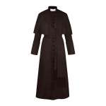 Vienspalvis Priest Cosplay Kostiumas Helovinas Priest Viduramžių Retro Cosplay Kostiumas L ruda