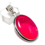 Pink Triplet Opal Gemstone Handmade 925 Sterling Silver Pendant 1.85 j1a61