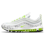 Nike Air Max 97 Atspindintis Logotipas Vyri&scaron;ki Sportbačiai Balti Juodi Pure-Platinum DH0006-100 44