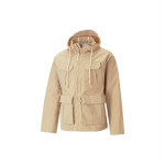 Puma Vienspalvė striukė su užtrauktuku su gobtuvu, daug ki&scaron;enių austinė laisvalaikio striukė Unisex striukė dykumos geltona 537962-89 XS