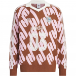 Adidas Originals Adcbc FW24 Adicolor Rudens Žiemos Kolekcija Madingas Patogus &Scaron;velnus Megztinis Džemperis Unisex džemperis Tamsiai Rudas Rožinis JL8368 XL