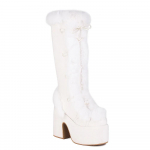 Žieminiai didelio dydžio 43 y2k balti panki&scaron;ko stiliaus moteri&scaron;ki stambūs platforminiai batai goti&scaron;ki juodi blokiniu kulnu batai 34 balta