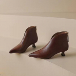 Madingi moteri&scaron;ki ankle boots, vintage moteri&scaron;ki auk&scaron;takulniai, auk&scaron;tos kokybės smailianosiai Chelsea batai, mink&scaron;tos odos moteri&scaron;ki batai Zlp Botas Para Mujer 35