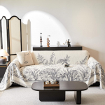 1 vnt. Bohemi&scaron;ko stiliaus sofa užmetamas pledas - Visų sezonų komfortas, Draugi&scaron;kas naminiams gyvūnams, Apsauga nuo dulkių, Sofos uždangalas su kutais, Sekcijinės sofos uždangalas 180*230CM