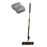 Mikropluo&scaron;to &scaron;luostė, automatinė vandens i&scaron;spaudimo sienelių valiklis, reguliuojama ilga rankena su daugkartinio naudojimo pagalvėlėmis visų tipų grindims ir langams