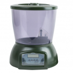 Automatinis žuvų tiektuvas Patvarus talpyklos tiektuvas LCD ekranas Tiektuvas Laikmatis Dozatorius žuvų tvenkiniui žuvų bakui akvariumui (Be 27.5X25cm žalia