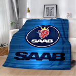 &Scaron;vedija S-Saabs S-Scanias Spausdinta antklodė Pikniko antklodės &Scaron;ilta antklodė Mink&scaron;ta ir patogi antklodė Namams Kelionėms Gimtadienio dovana 30x40in blue