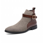 Mada Žieminiai Vyri&scaron;ki Chelsea Batai Briti&scaron;kas Stilius Užtraukiami Odiniai Madingi Vyri&scaron;ki Laisvalaikio Auliukiniai Batai Mėlyni Auk&scaron;to Aulo Atsitiktiniai Batai Didelis Dydis 38 pilka spalva