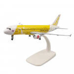 20cm replikos lėktuvo modelis A320 Thai Airlines Geltonas metalinis lėktuvas su važiuokle vaikams suvenyras lėktuvo žaislas geltona