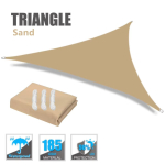7M/5M/3M/2M Didelis vandeniui atsparus trikampis apsauginis nuo saulės tentas sodui, terasai, stovyklavimui, baseino apsaugai nuo saulės audinys (Sand,2.5MX2.5MX2.5M) smėlinė