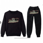 Vyri&scaron;kas Streetwear tracksuit komplektas su gobtuvu - Juodas Raudonas Tigro ra&scaron;tas Ilgomis rankovėmis vir&scaron;utinė dalis Jogger kelnės Storas kasdienis komplektas XXXL gray