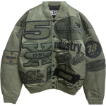 DIESEL SS24 Beisbolo striukė Vyri&scaron;ka Armijos žalia A04982RBABG5BS XL black