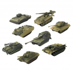 8 dalių 4D modernaus tanko modelis 1:72 Heavy Sand Table Wargame žaidimas 9-11cm