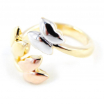 Bague Plaqu&eacute; Or 'Papillon Lumi&egrave;re' 3 tons
