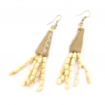 Les Tr&eacute;sors De Lily [L5157] - Boucles Cr&eacute;ateur 'Kilimanjaro' beige