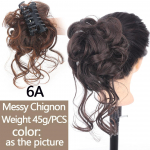 LUPU sintetinė netvarkinga garbanotų žnyplių spaustukas plaukų priauginimui Chignon spurgos voleliu plaukas moterims kar&scaron;čiui atsparus netikrų plaukų kuodelis