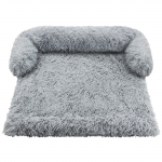 &Scaron;unų lovos sofa dideliems &scaron;unims Naminių gyvūnų sofos kilimėlis &Scaron;iltas lizdas Veislys Mink&scaron;tas naminių kačių &scaron;uniuko pagalvėlė Ilga pliu&scaron;inė antklodė sofos užvalkalas S &scaron;viesiai pilka spalva