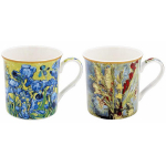 Les Tr&eacute;sors De Lily [A0200] - Coffret cadeau porcelaine "Vincent Van Gogh" (2 mugs) - 85x85 mm (iris)