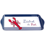 Les Tr&eacute;sors De Lily [A2453] - Plateau &agrave; cake m&eacute;lamine 'Bistrot du Port' rouge bleu blanc (homard) - 30x15 cm raudona