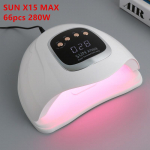 280 W nagų džiovintuvo LED lempa visų rū&scaron;ių UV geliui/lakui/lakui sukietinti su automatiniu laikmačio jutikliu visai manikiūro/pedikiūro įrankiui