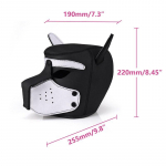 Moterų Helovino karnavalinė kaukė Seksuali suaugusiųjų Cosplay vaidmenų žaidimo &scaron;unų kaukė su pilna galva Mink&scaron;ta pamink&scaron;tinta latekso gumos kaukė &scaron;uniukui veidui balta