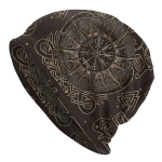 Viking Fashion plonos kepurės Vegvisir Kompasas OrnaUnisext Bonnet Special Skullies Beanies Kepurės One Size