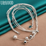 925 Sterlingo sidabro gyvatės grandinėlės karoliai, karoliai, madingi papuo&scaron;alai 45cm