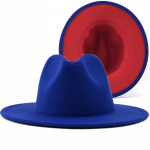 Unisex I&scaron;orinis Geltonas Vidinis Raudonas Lopininis Veltinis Džiazo Skrybėlė Kepurė Vyrams Moterims Plok&scaron;čio Kra&scaron;to Vilnos Mi&scaron;inio Fedora Skrybėlės Panama Trilby Vintažinė Skrybėlė 56-58CM