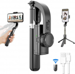 L08 Bluetooth rankinis gimbalo stabilizatorius mobiliojo telefono asmenukių lazdelės laikiklis Reguliuojamas asmenukių stovas, skirtas iPhone / Huawei XIAOMI