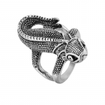 Personalizuotas Retro Driežo Vyri&scaron;kas Titano Plieno Žiedas Nerūdijančio Plieno Papuo&scaron;alai 12