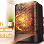 700 W ne&scaron;iojamas elektrinis erdvinis &scaron;ildytuvas / au&scaron;inimo ventiliatoriaus stalas Patogus oro &scaron;ildytuvas au&scaron;intuvas vasaros žiemos oro ventiliatorius namų biurui